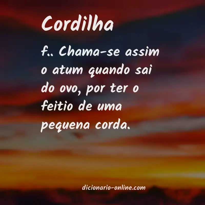 Significado de cordilha