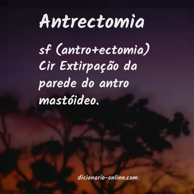 Significado de antrectomia
