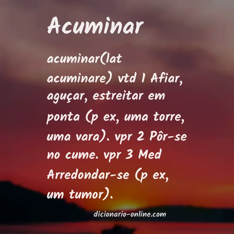 Significado de acuminar