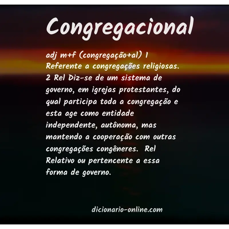 Significado de congregacional
