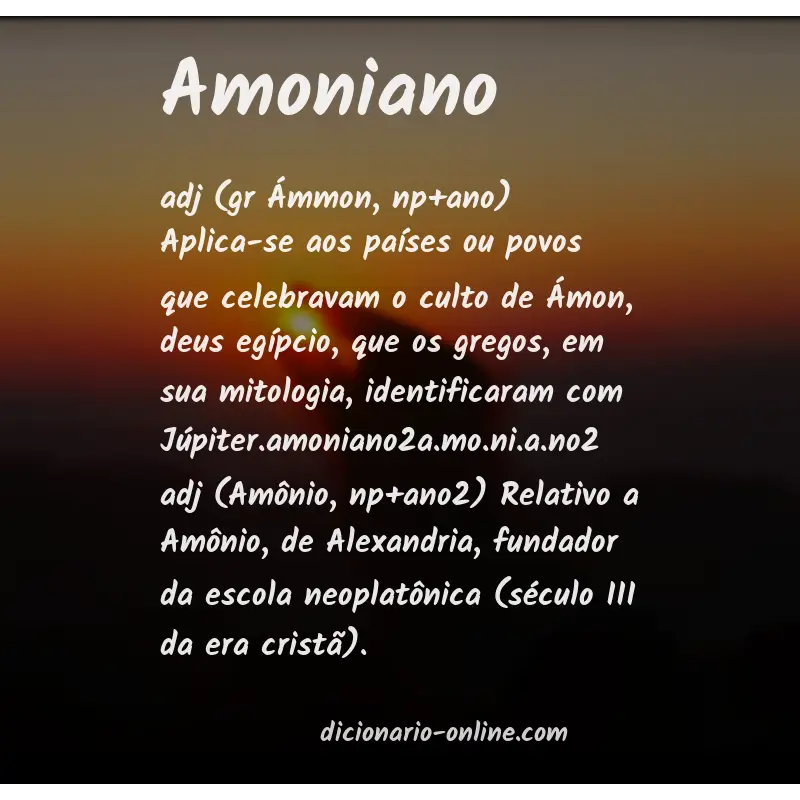 Significado de amoniano