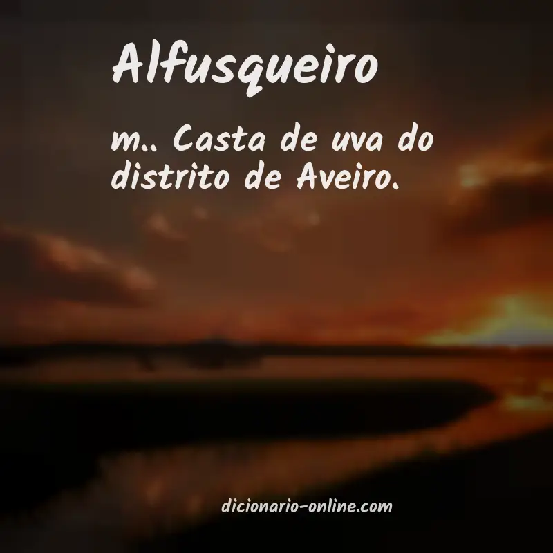 Significado de alfusqueiro