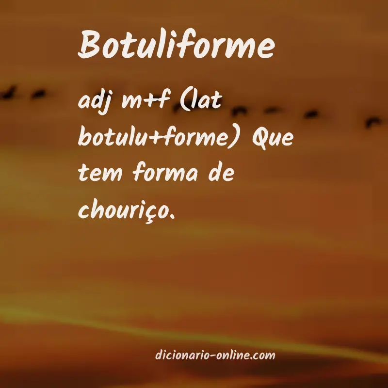 Significado de botuliforme