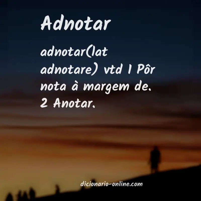 Significado de adnotar