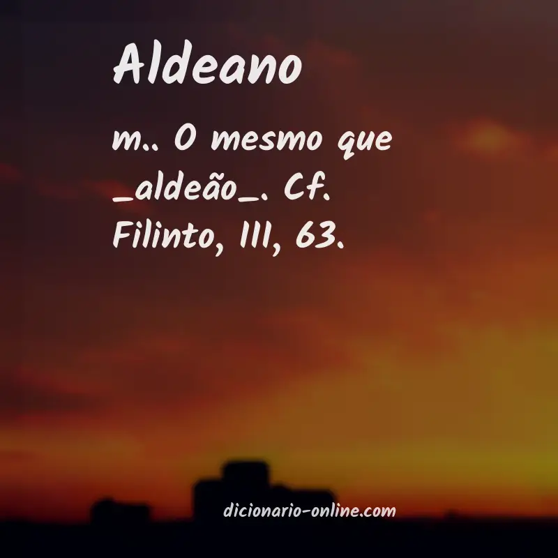 Significado de aldeano