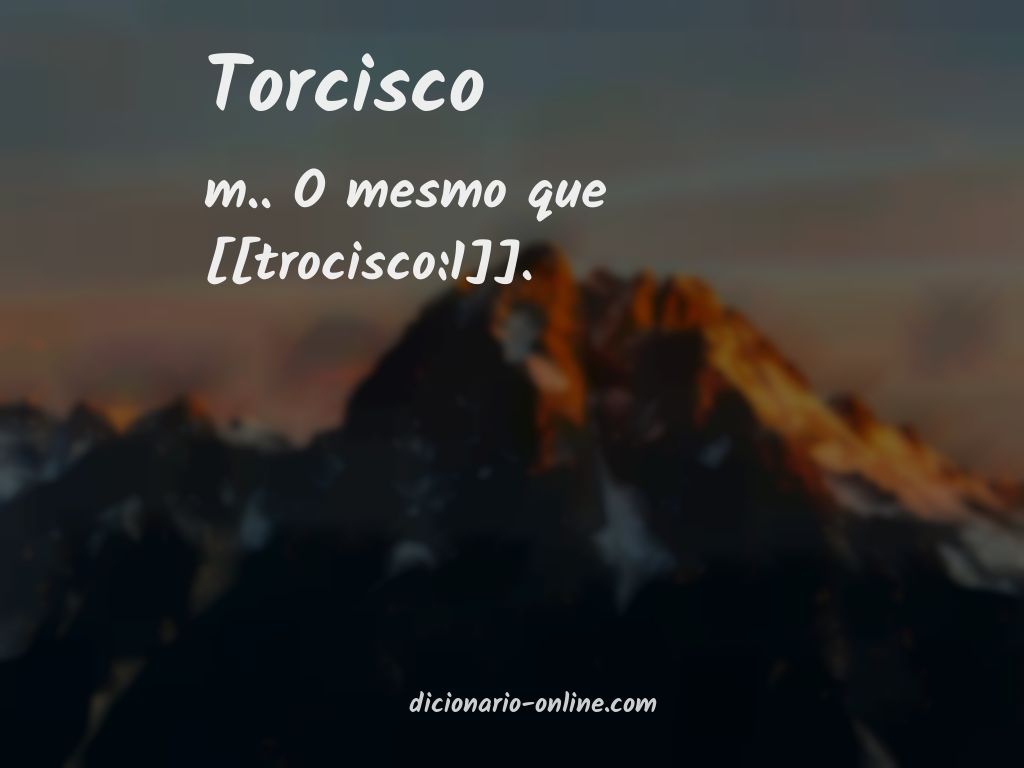Significado de torcisco