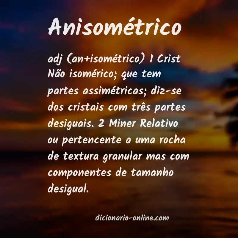 Significado de anisométrico
