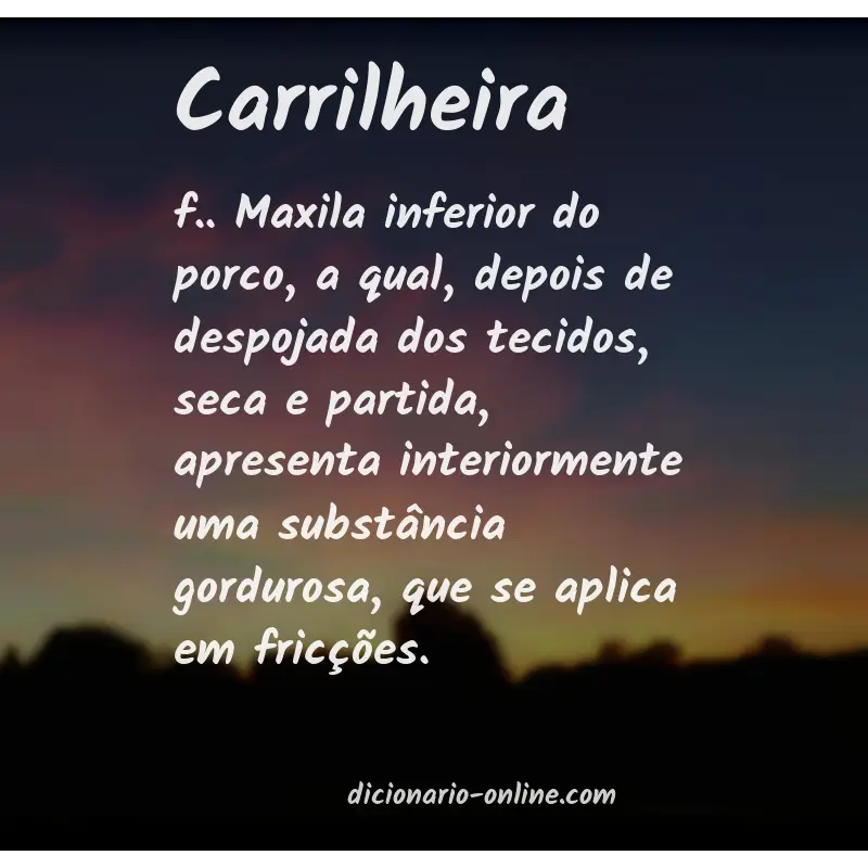 Significado de carrilheira