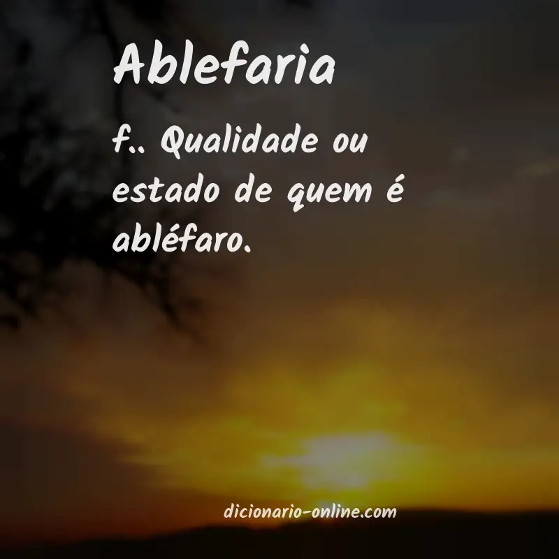 Significado de ablefaria