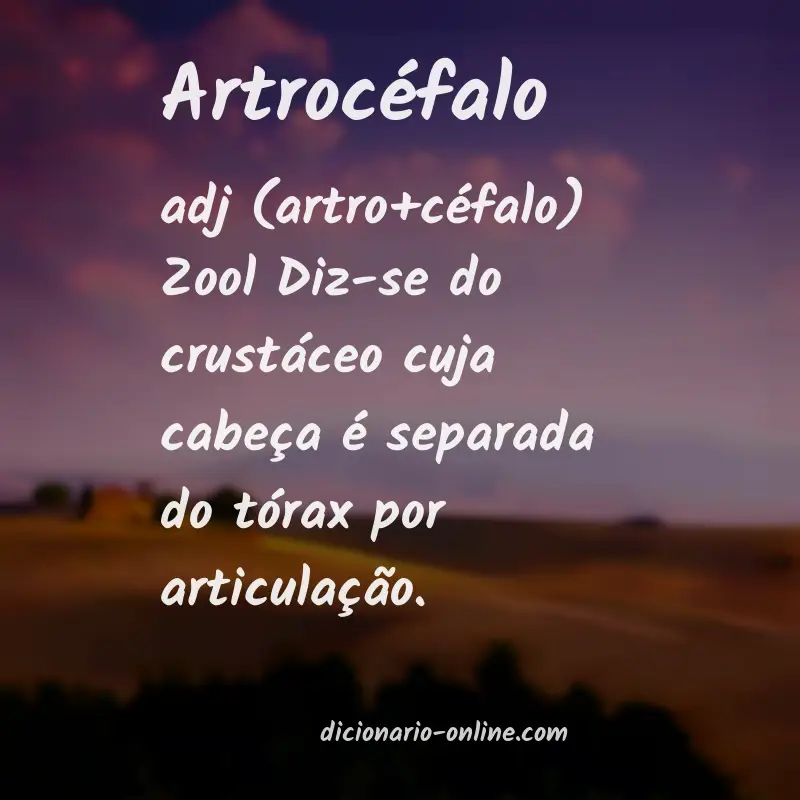 Significado de artrocéfalo