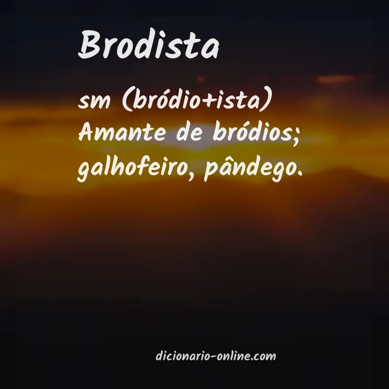 Significado de brodista