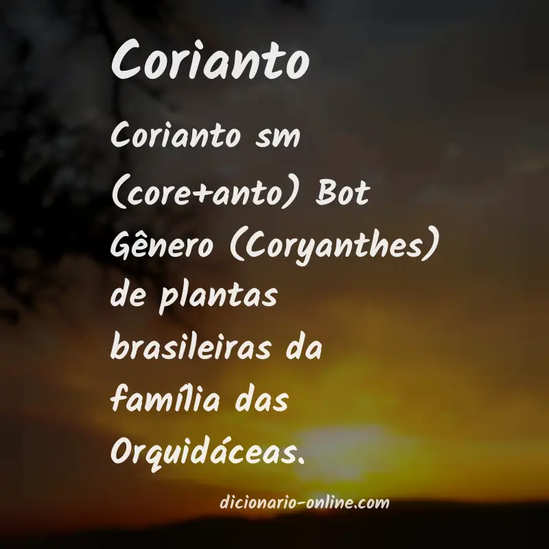 Significado de corianto