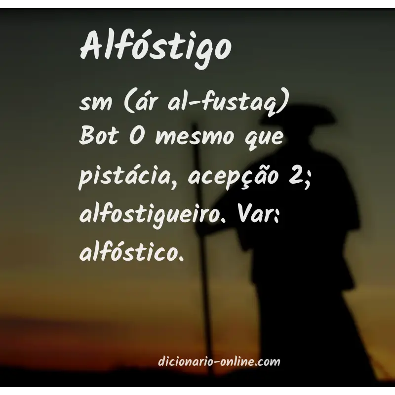 Significado de alfóstigo
