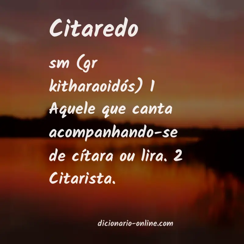 Significado de citaredo