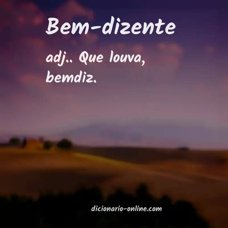 Significado de bem-dizente