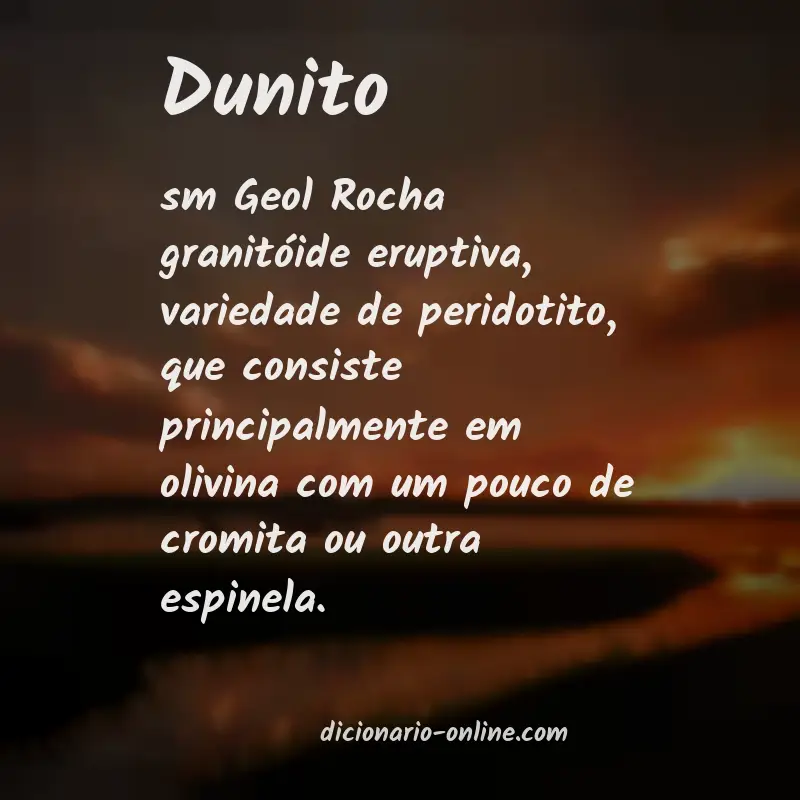 Significado de dunito