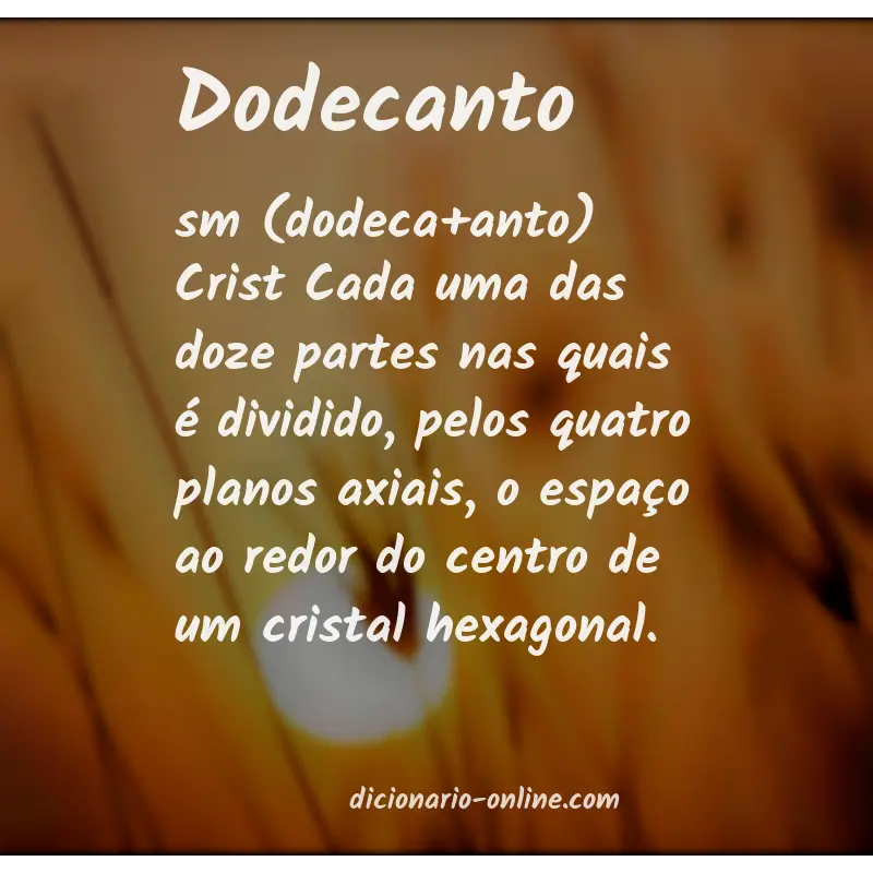 Significado de dodecanto