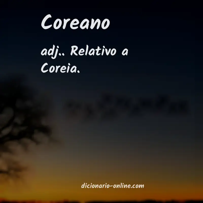 Significado de coreano