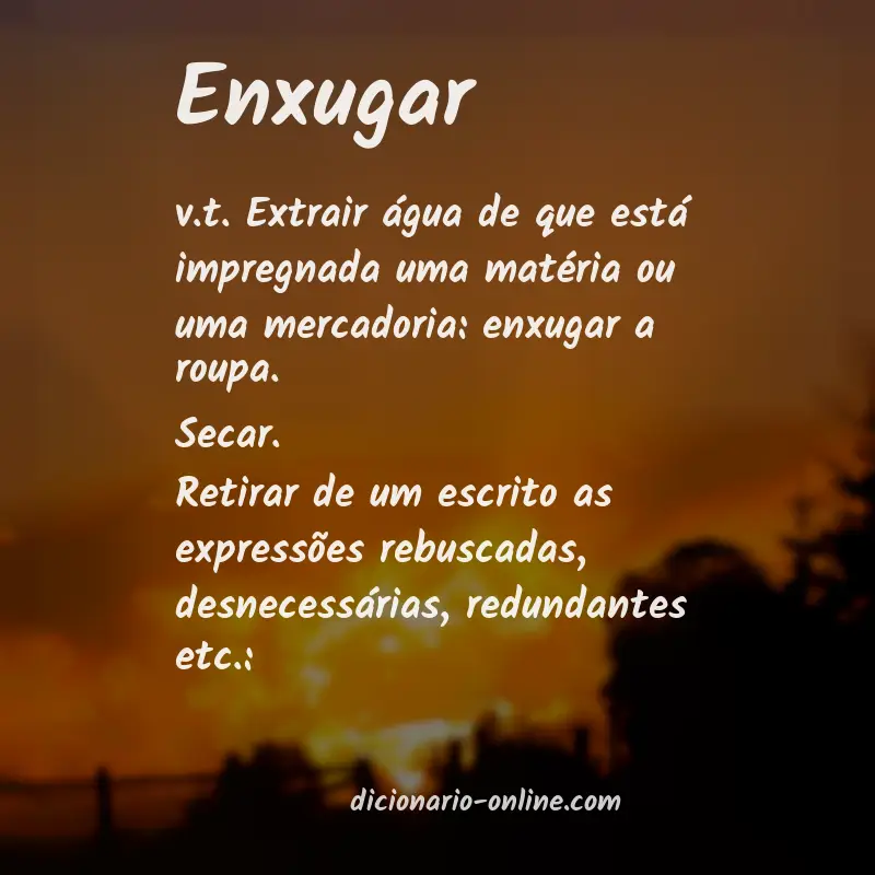 Significado de enxugar