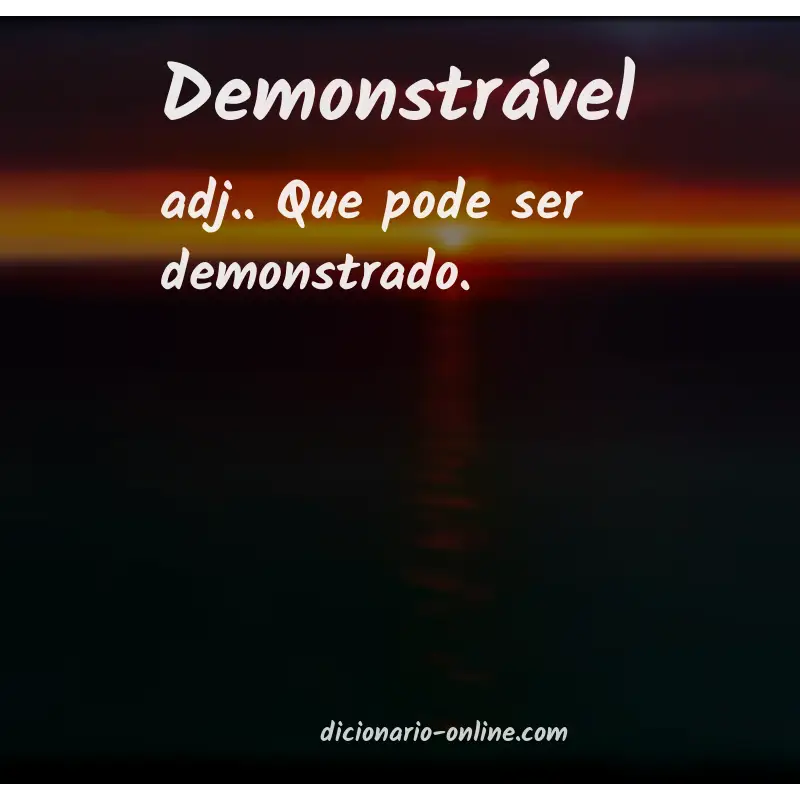 Significado de demonstrável