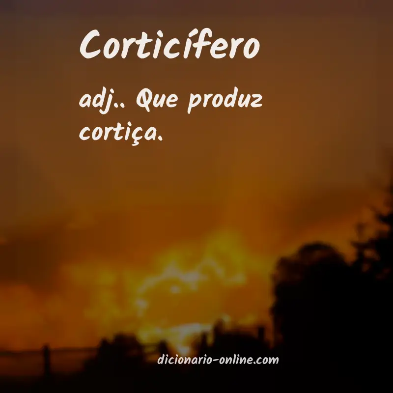 Significado de corticífero