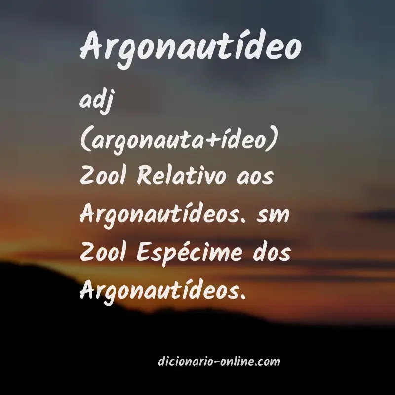Significado de argonautídeo