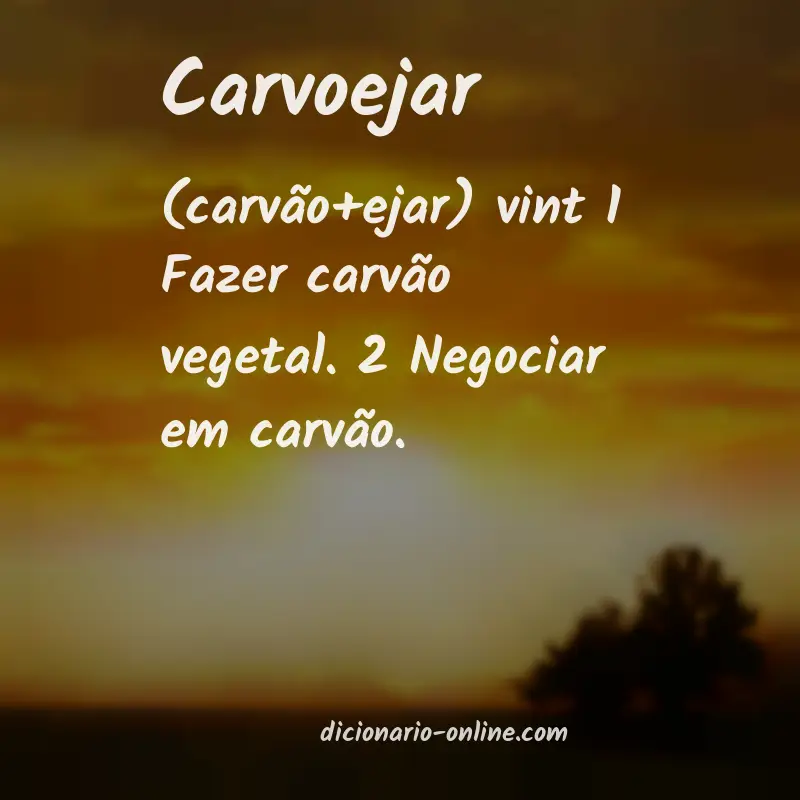 Significado de carvoejar