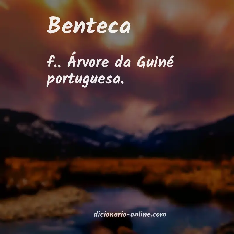 Significado de benteca