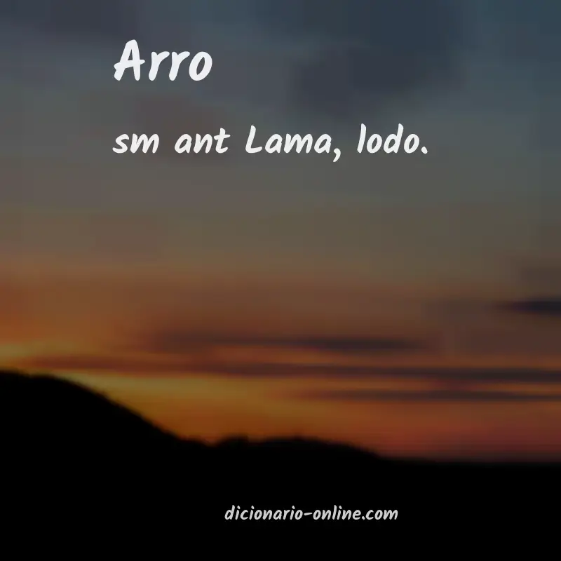 Significado de arro