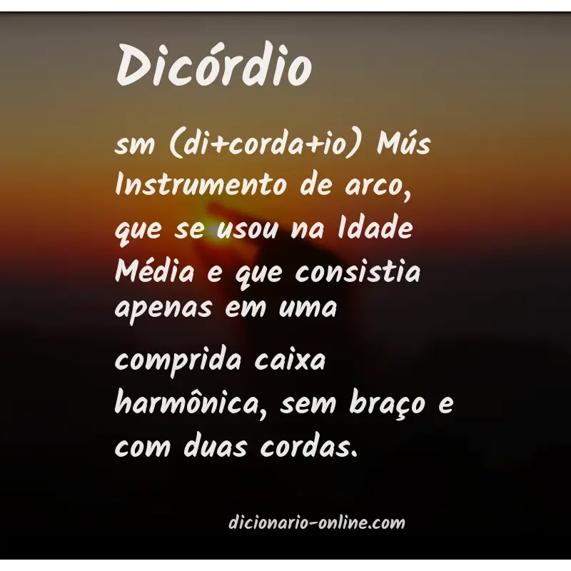 Significado de dicórdio