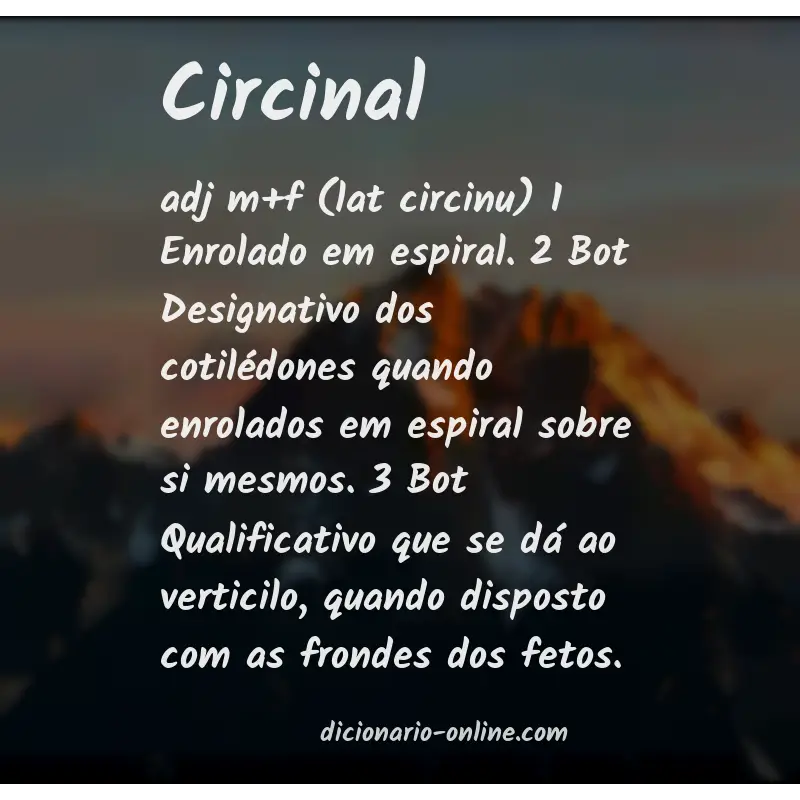 Significado de circinal