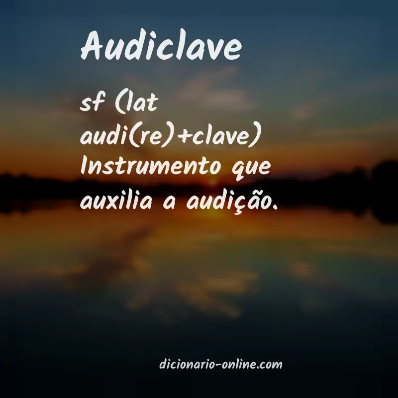 Significado de audiclave