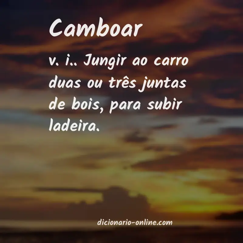 Significado de camboar