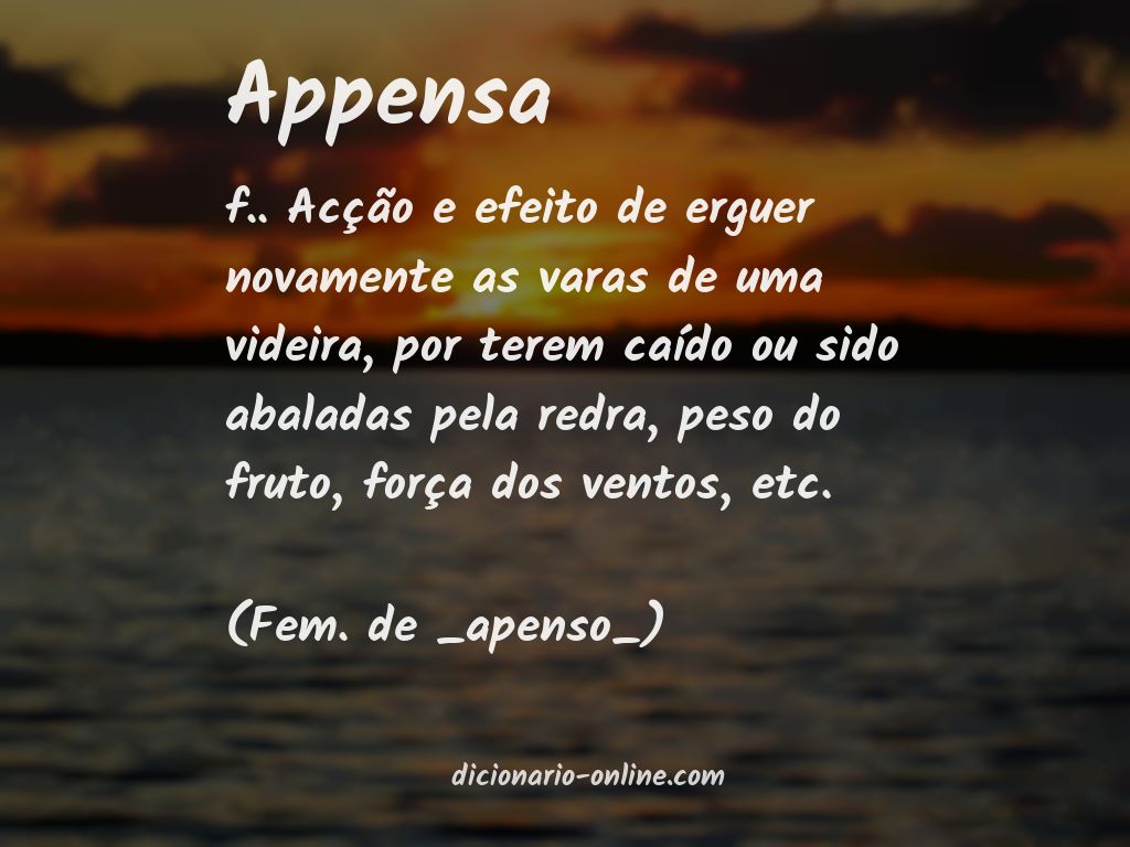 Significado de appensa