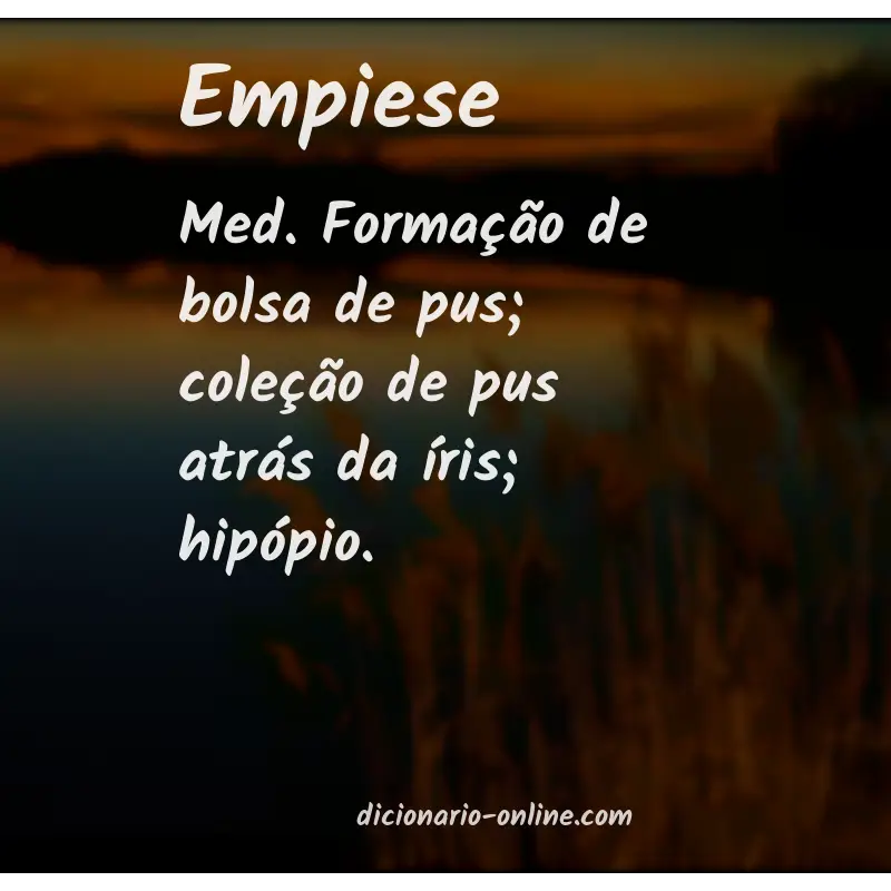 Significado de empiese