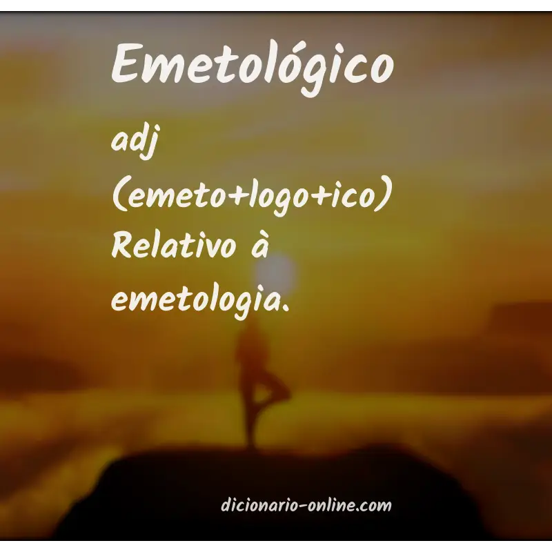 Significado de emetológico