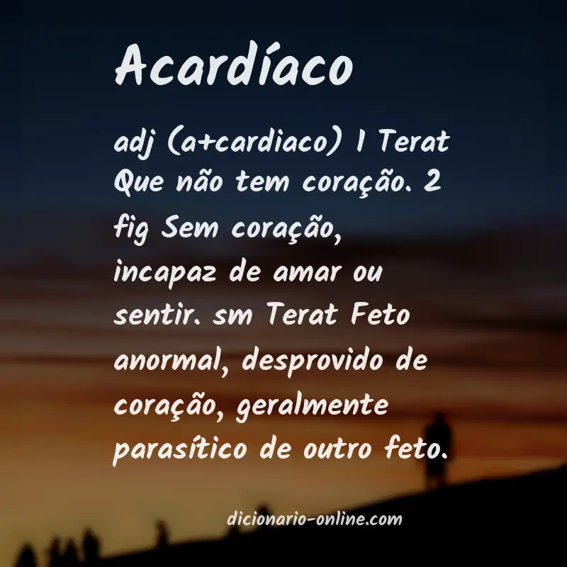 Significado de acardíaco