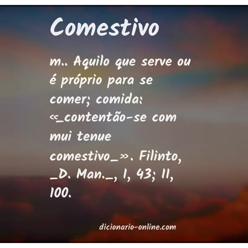 Significado de comestivo