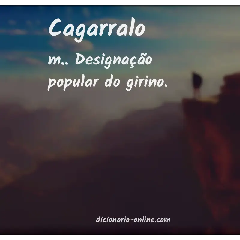 Significado de cagarralo