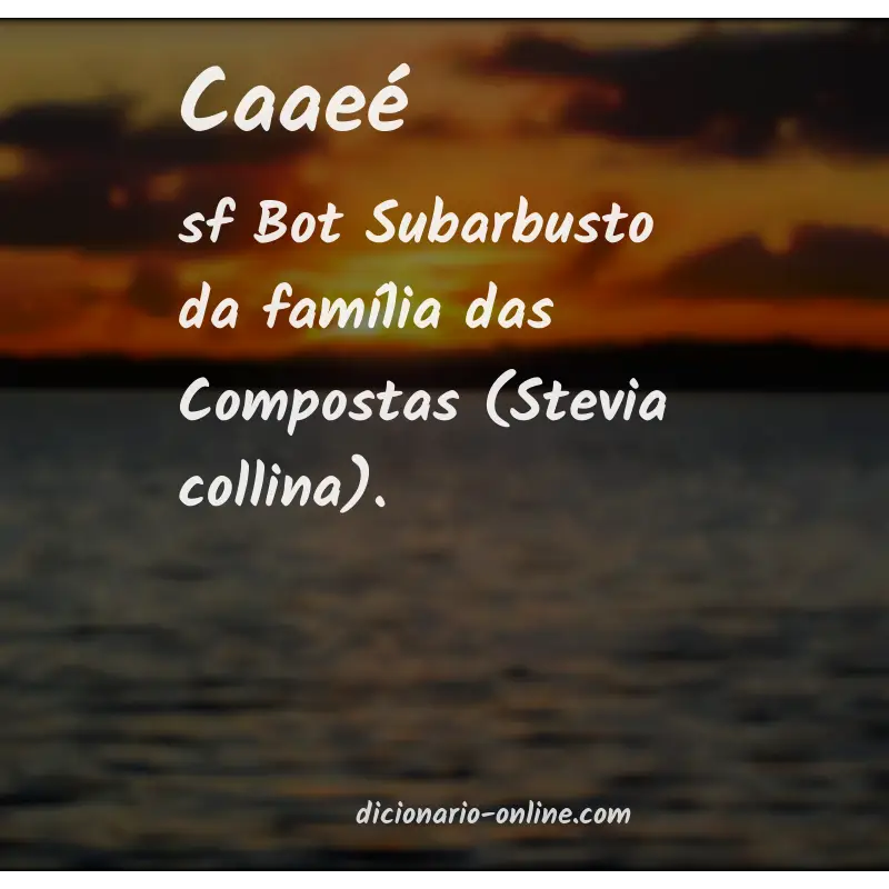 Significado de caaeé