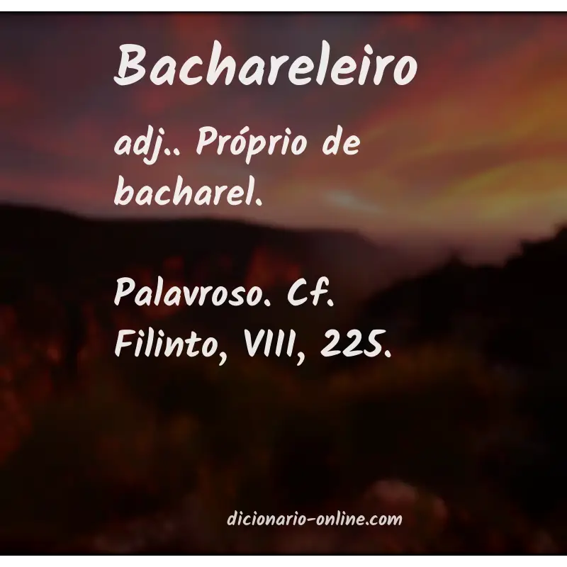 Significado de bachareleiro