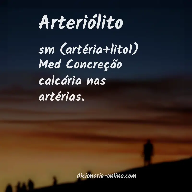 Significado de arteriólito