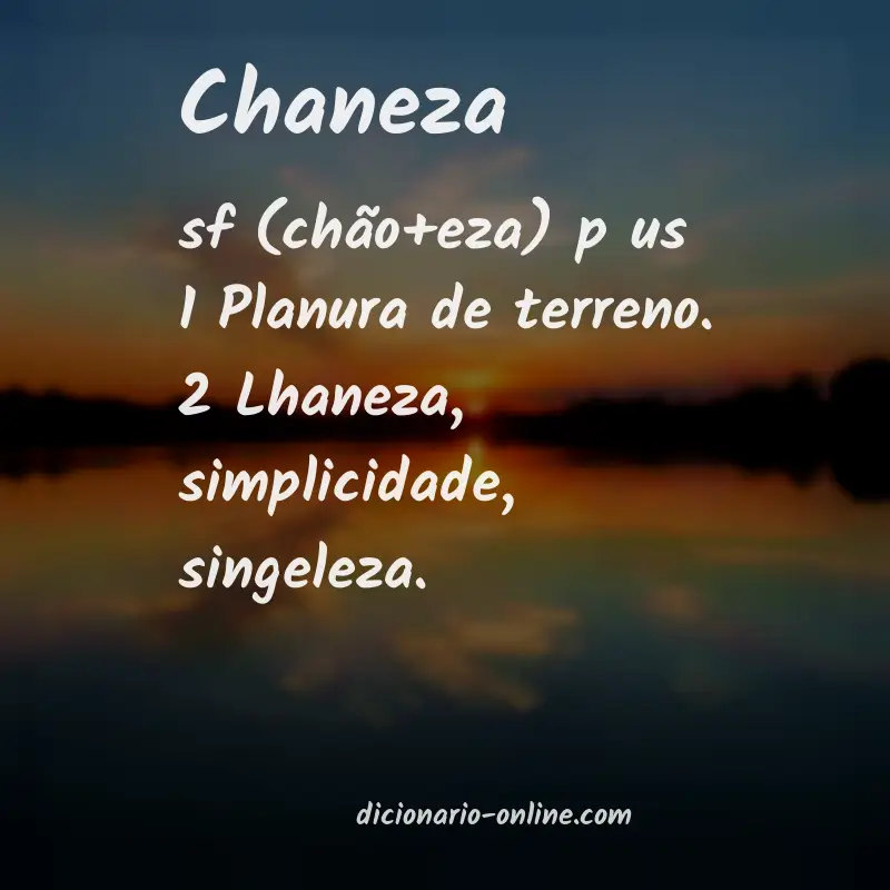 Significado de chaneza