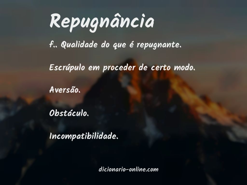 Significado de repugnância