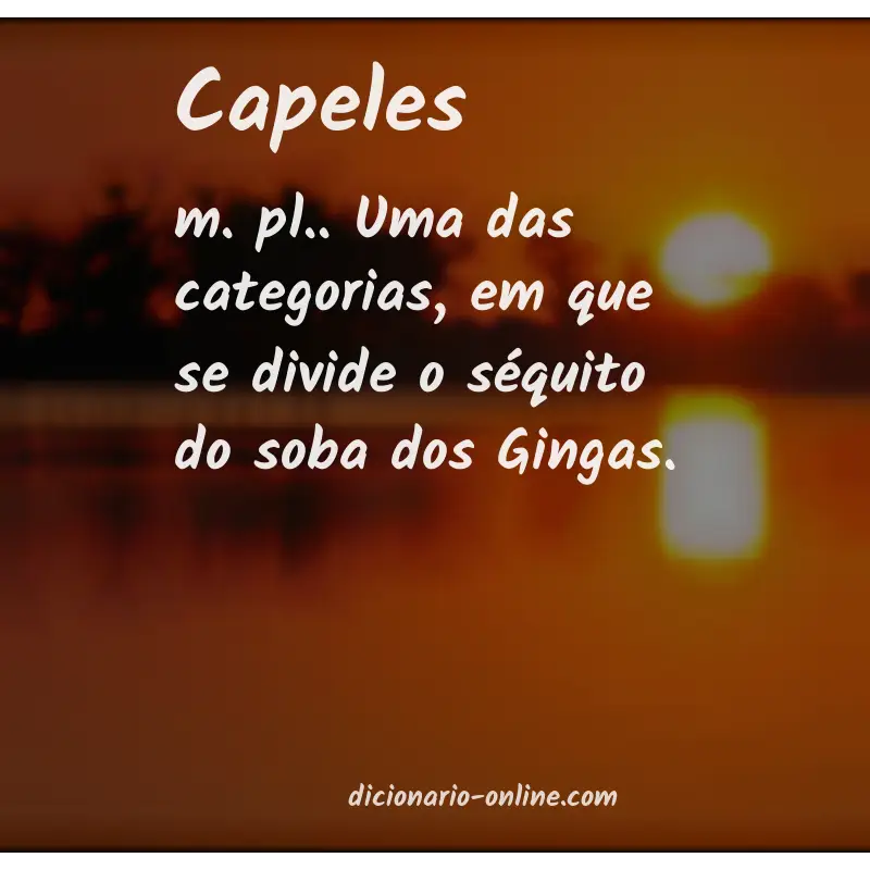 Significado de capeles