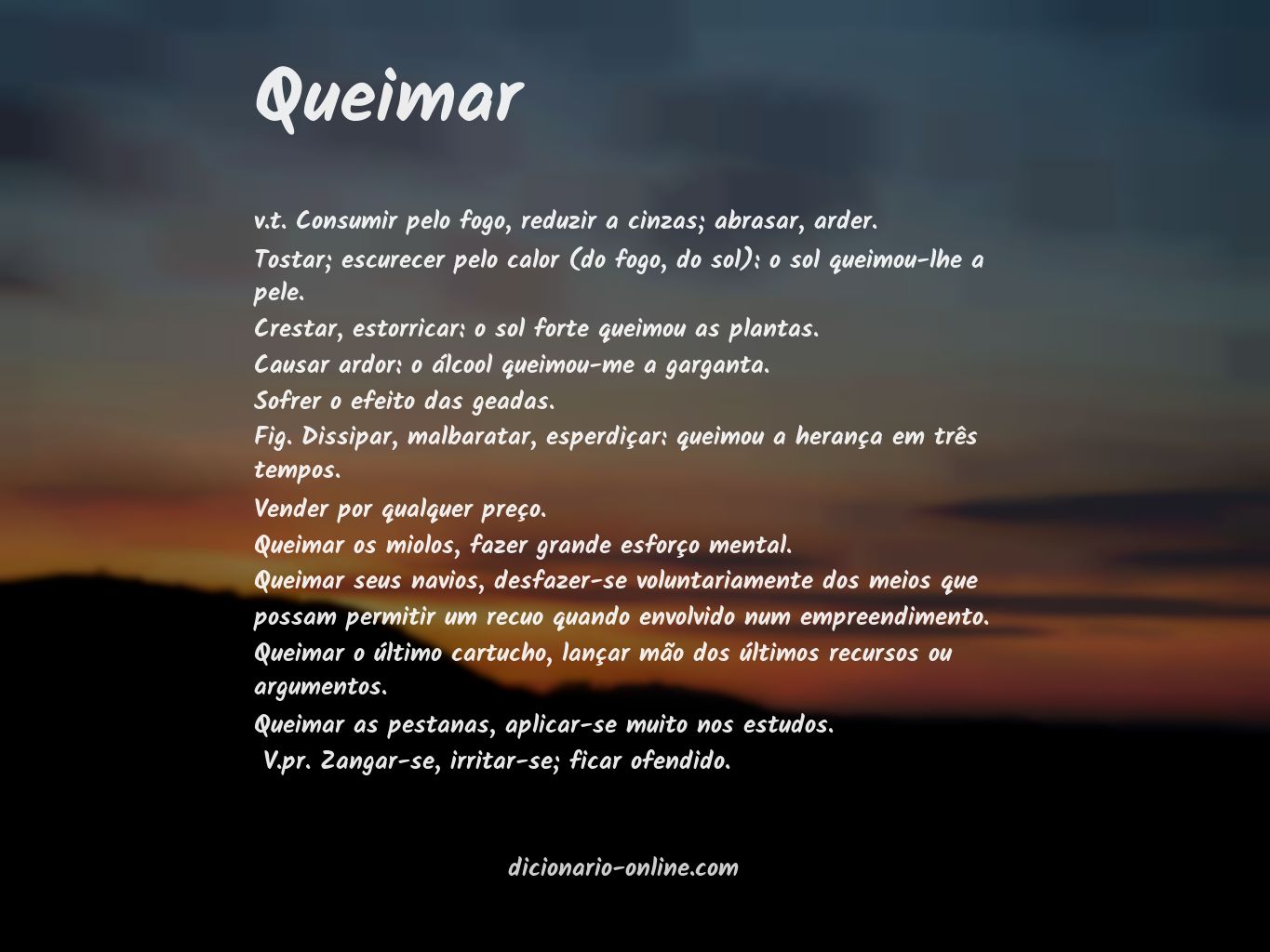 Significado de queimar