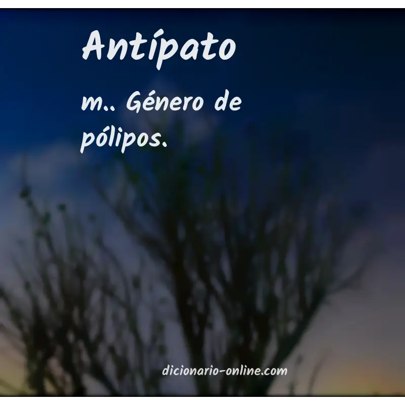 Significado de antípato