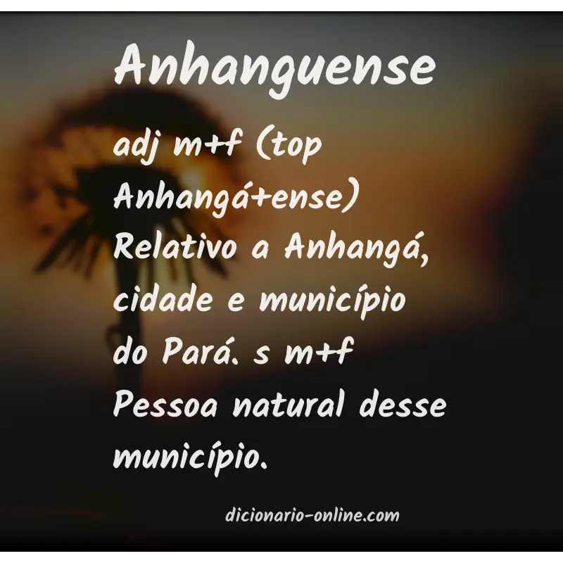 Significado de anhanguense