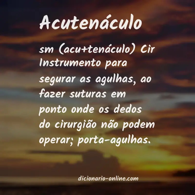 Significado de acutenáculo