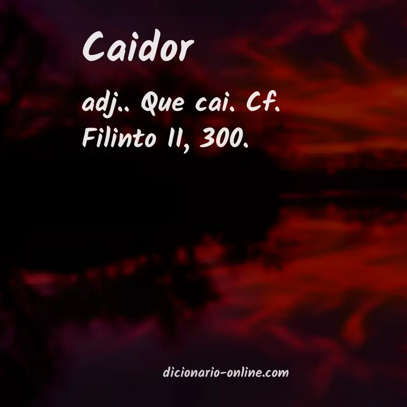 Significado de caidor